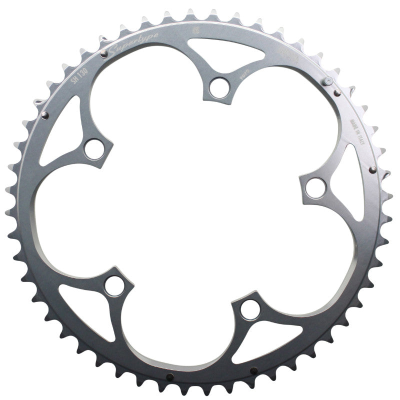 Plateau route Miche 130 mm 5 branches type Shimano 9-10 v – 52 extérieur argent