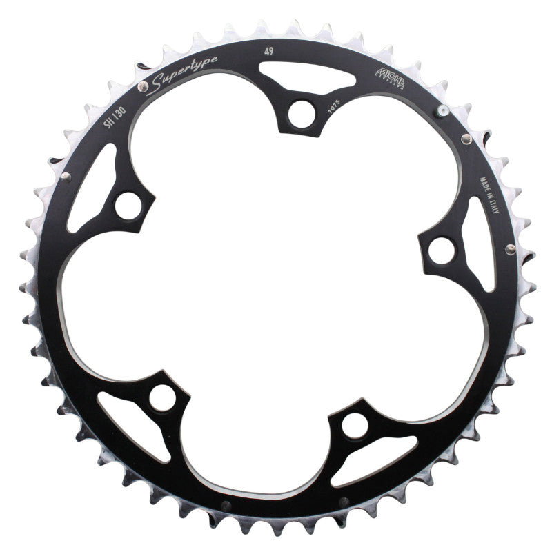 Plateau route Miche 130 mm 5 branches type Shimano 9-10 v – 49 extérieur noir