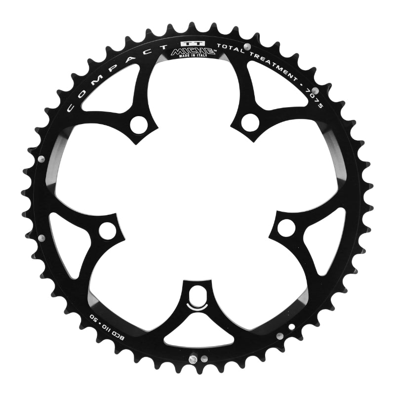 Plateau route Miche 110 mm 5 branches noir 9-10 v Shimano et Campagnolo – 50 extérieur