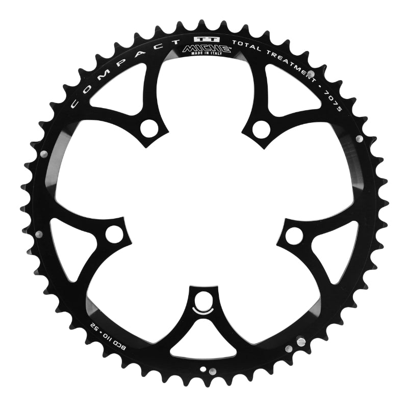 Plateau route Miche 110 mm 5 branches noir 9-10 v Shimano et Campagnolo – 52 extérieur