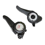 Manettes VTT P2R indexées à collier 6 vitesses (paire)