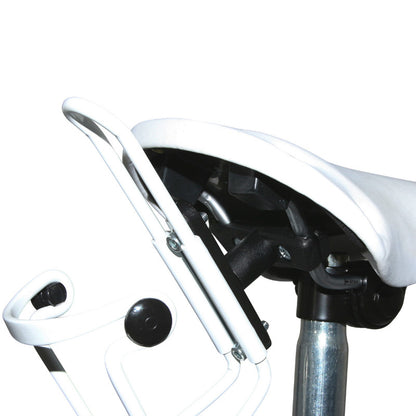 Fixation porte-bidon sur rails de selle