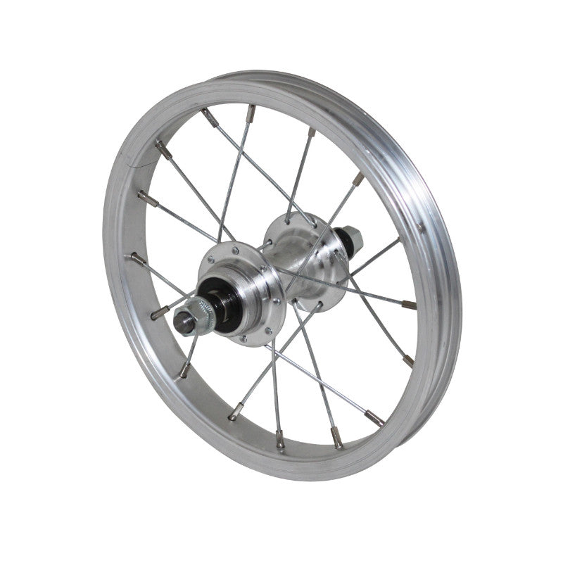 Roue city 12" jante et moyeu alu axe plein – Arrière roue libre 1 vitesse