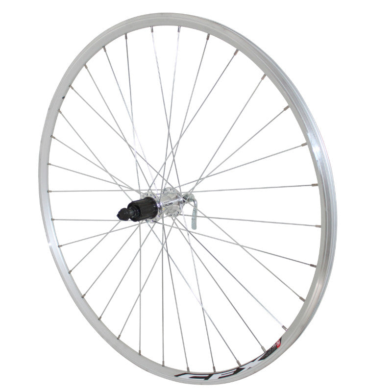 Roue arrière route 700 Elan CFX argent cassette 8-10 vitesses