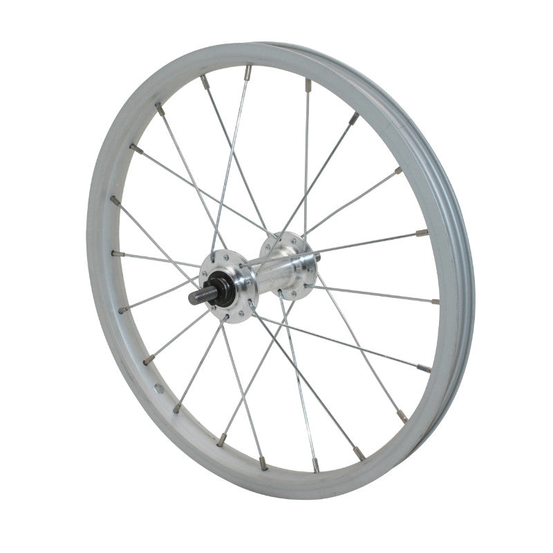 Roue avant VTT 16 x 1.75 alu moyeu acier axe plein