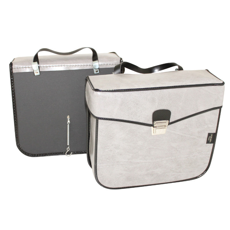 Sacoche arrière latérale Sport Fabric S17 effet cuir fixation crochet – Gris