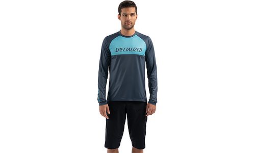 Maillot SPECIALIZED Demo PRO LS Aqa/Cstblu Block