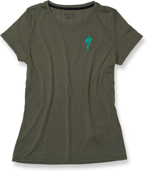 Tee-shirt SPECIALIZED Drirelease Femme S-LOGO Oakgrn/Acdmnt