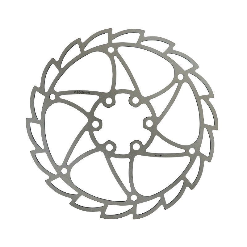 Disque de frein Newton Brakco 6 trous avec vis – 160 mm Argent