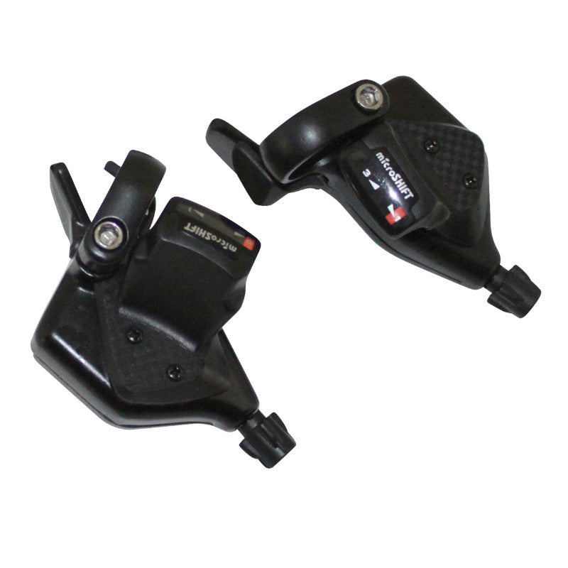 Manettes VTT P2R Rapid 9 vitesses avec poignées compatibles Shimano (paire)