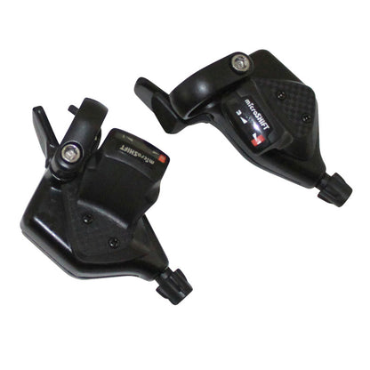 Manettes VTT P2R Rapid 9 vitesses avec poignées compatibles Shimano (paire)