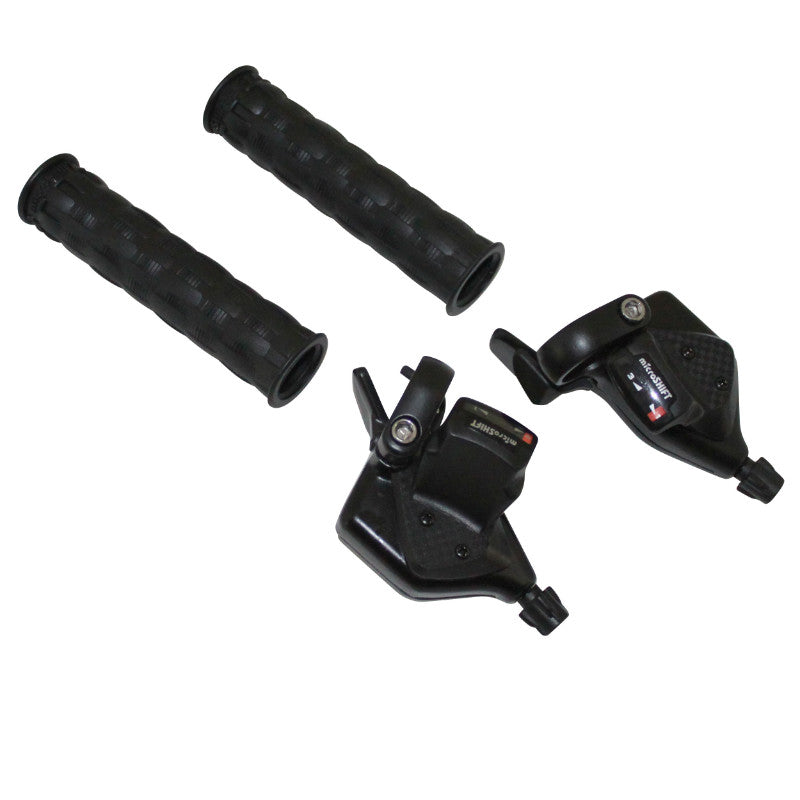 Manettes VTT P2R Rapid 9 vitesses avec poignées compatibles Shimano (paire) – vue 2