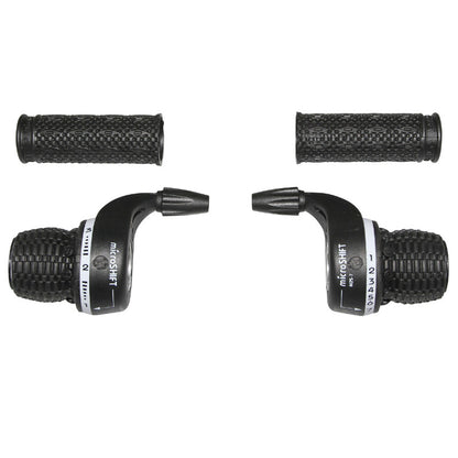 Manettes poignées tournantes P2R 7 vitesses compatibles Shimano (paire)