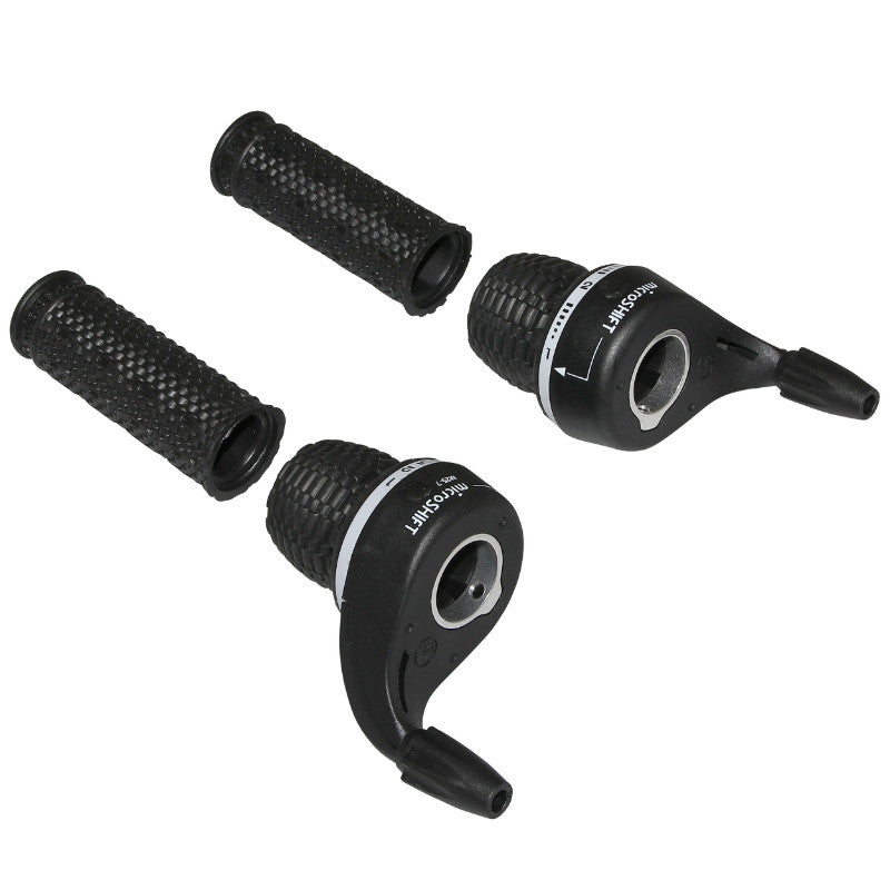 Manettes poignées tournantes P2R 7 vitesses compatibles Shimano (paire) – vue 2