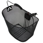 Panier avant acier P2R noir avec anse et fixation rapide sur potence