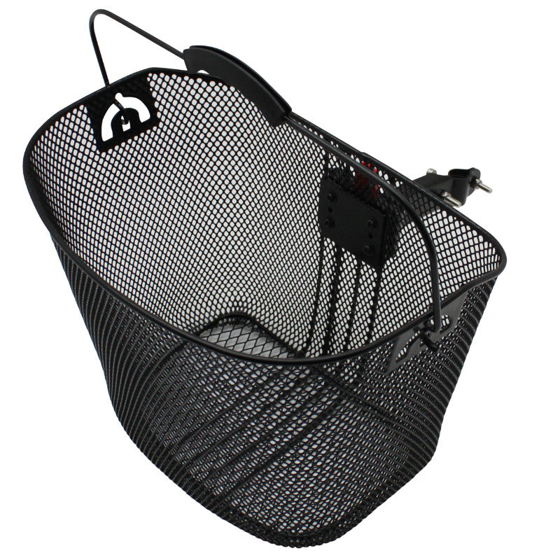 Panier avant acier P2R noir avec anse et fixation rapide sur potence