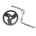Pédalier BMX monobloc Fauber plateau acier 44 dents