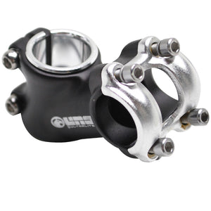 Potence Uno alu noir capot argent relevée 35° 25,4 mm – 60 mm pivot 1"