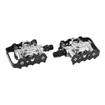 Pédales mixtes VTT Newton 1 face SPD alu noir avec cales (paire)