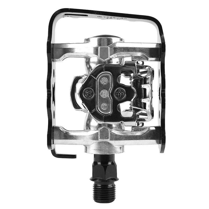 Pédales mixtes VTT Newton 1 face SPD alu noir avec cales (paire) – vue 3