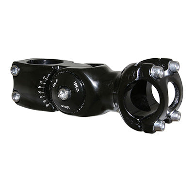 Potence réglable P2R noire 25,4 mm – 90 mm, pivot 1"1/8