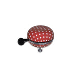 Sonnette Big Bell Polkadot ø 80 mm BASIL – Rouge à pois blancs