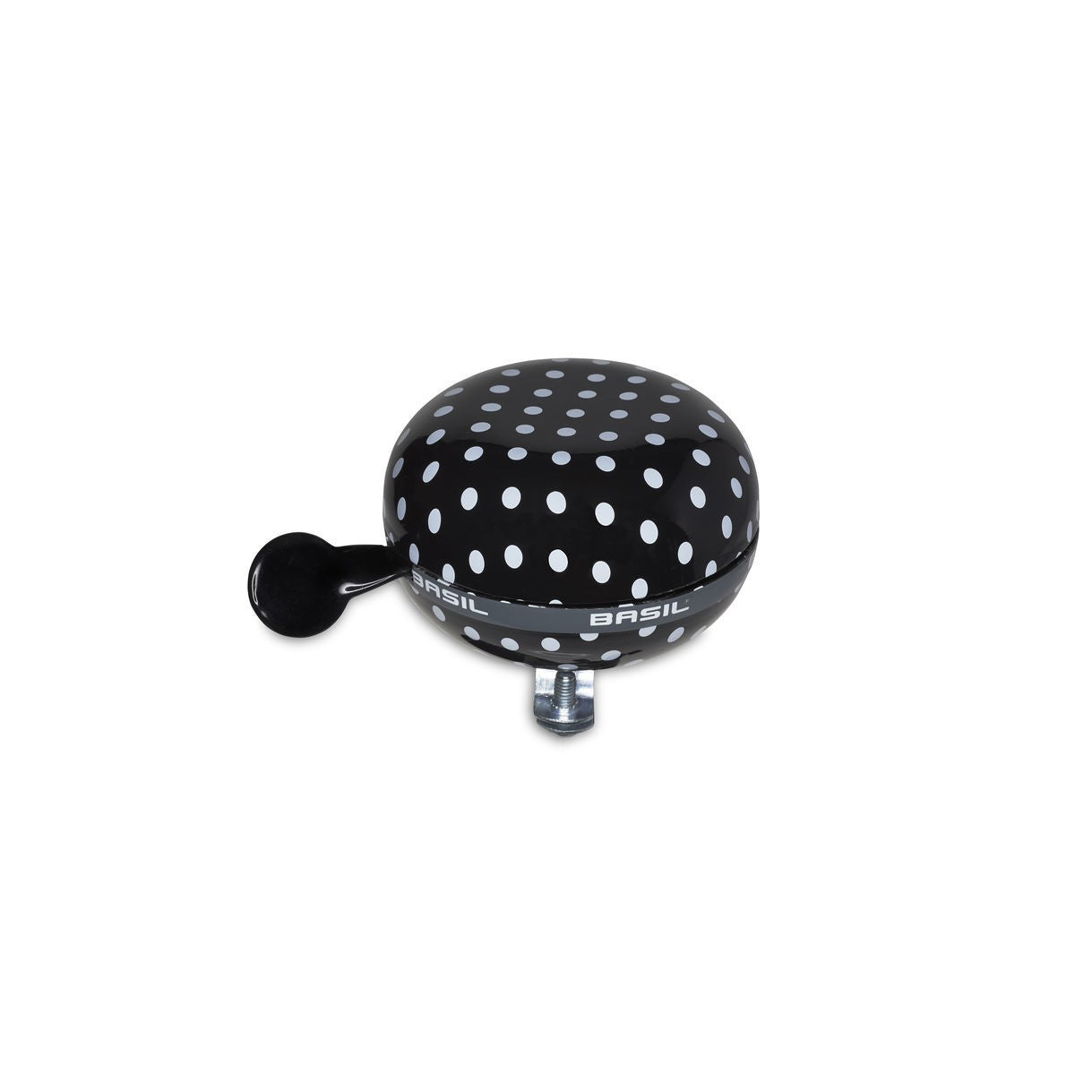 Sonnette Big Bell Polkadot ø 80 mm BASIL – Noir à pois blancs