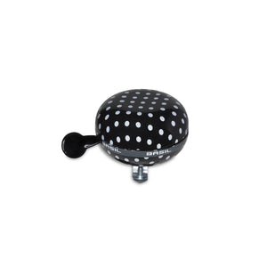 Sonnette Big Bell Polkadot ø 80 mm BASIL – Noir à pois blancs