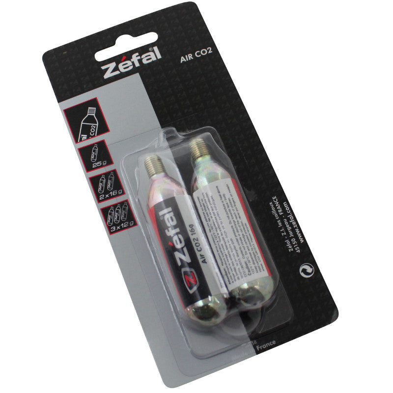 Cartouches CO2 filetées Zefal 16 g (lot de 2)