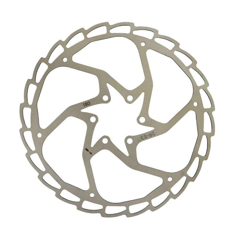Disque de frein Newton Brakco 6 trous avec vis – 180 mm Argent
