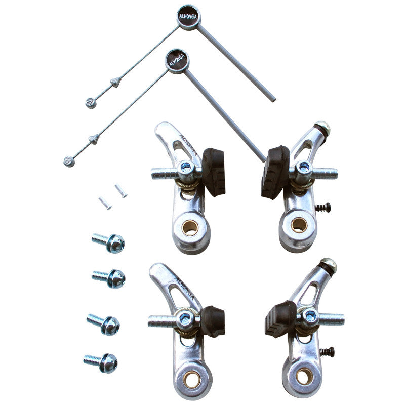 Étriers de frein cantilever VTT P2R alu argent (2 paires)