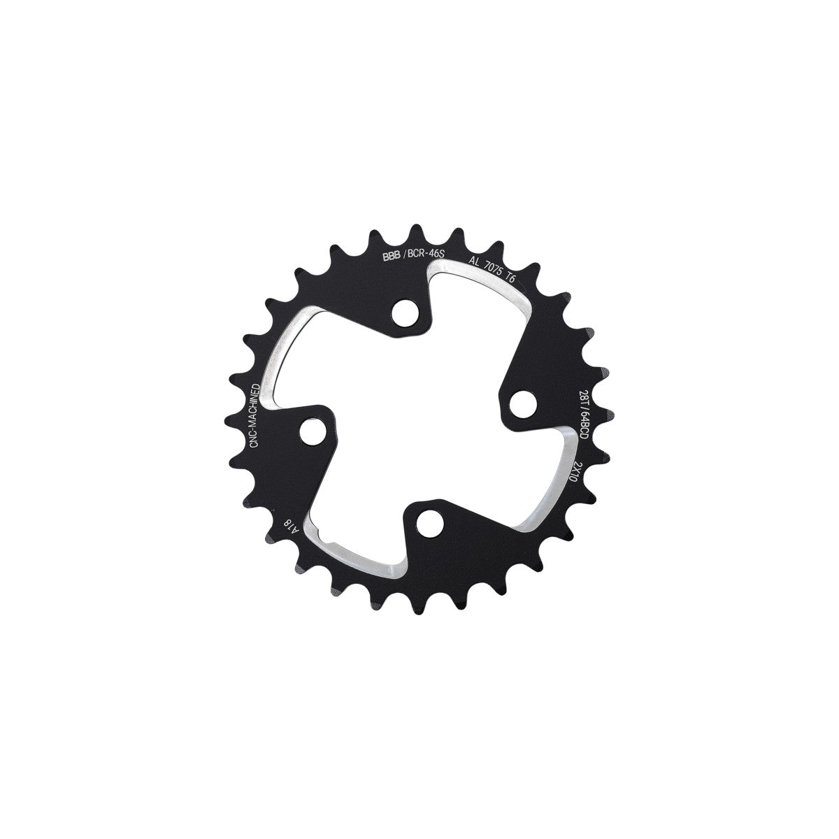 Plateau VTT MTBGear, type Shimano, 10v, 24-28T, 64BCD BBB