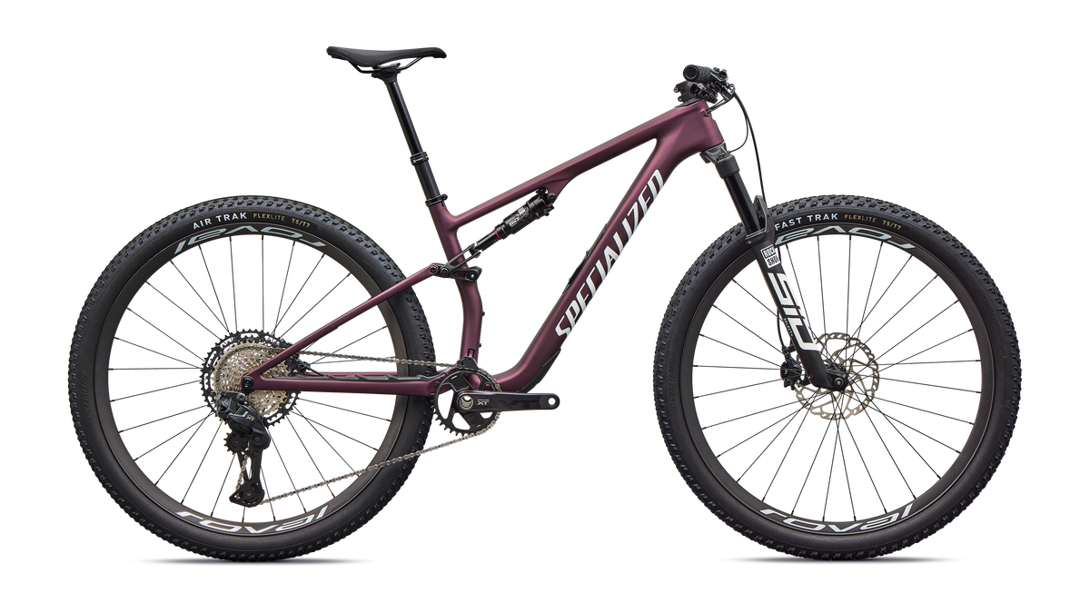 Vélo Specialized Epic 8 Expert Di2 Satin Bordeaux Metallic/White