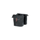 Sacoche double City BASIL – 28-32 L / Crochets standard / Noir