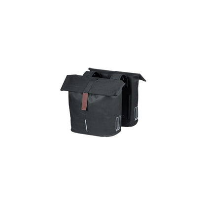Sacoche double City BASIL – 28-32 L / Crochets standard / Noir
