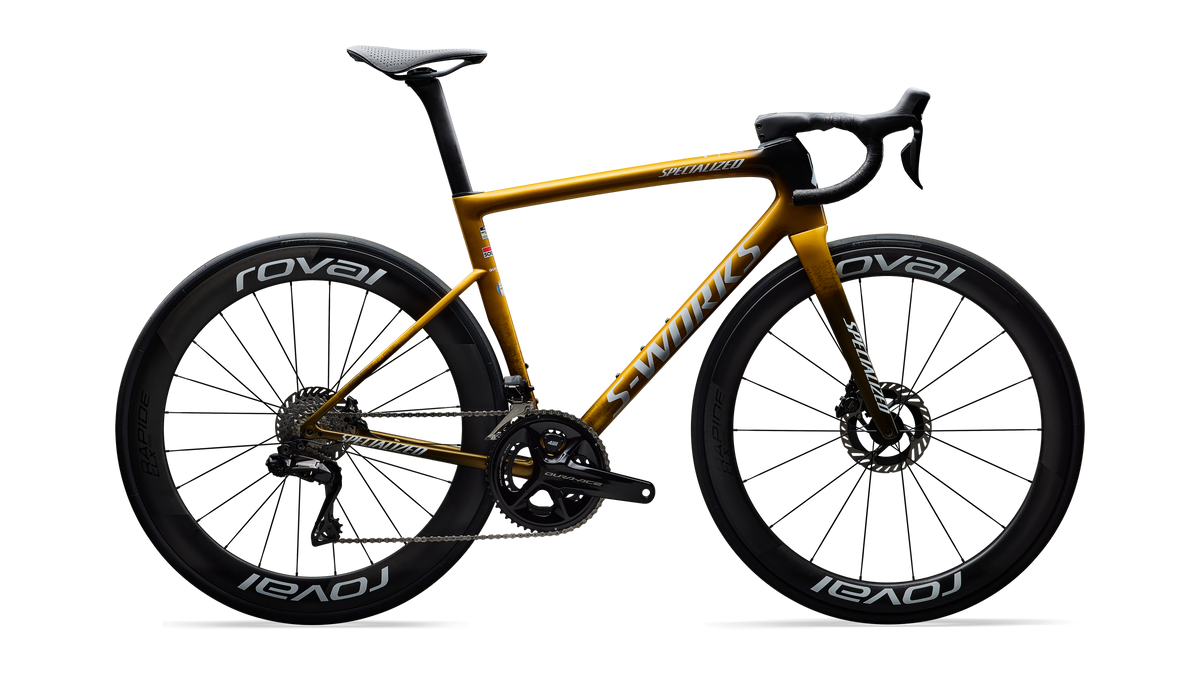 Vélo SPECIALIZED Tarmac SL8 S-Works Remco Collection Gold Remco GLD