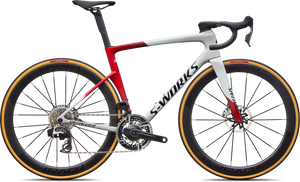 Vélo SPECIALIZED Tarmac SL9 S-Works AXS Dunewht/Vivred/Metobsd
