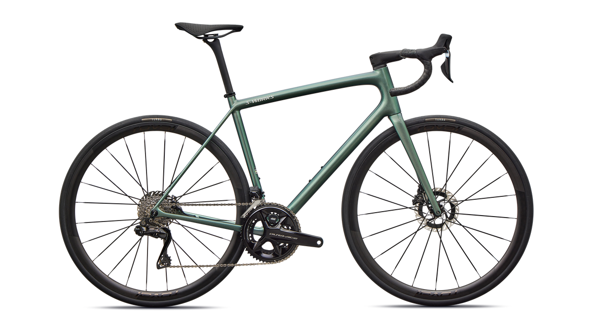 Vélo Specialized Aethos Sw Di2 Gloss Premium Fjord Metallic/Dolomite Metallic