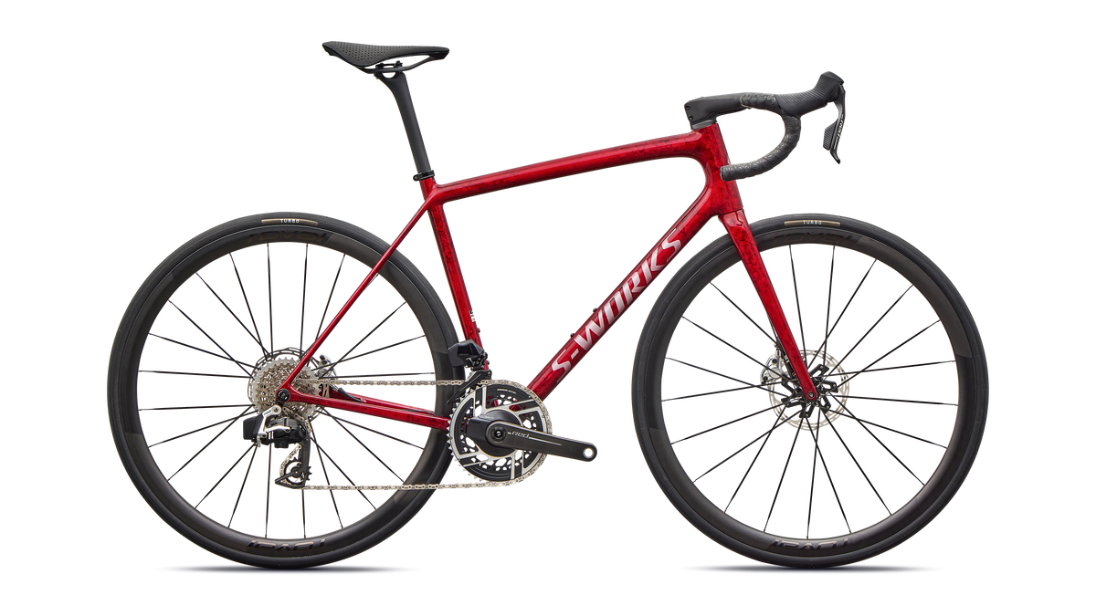 Vélo Specialized Aethos Sw Axs Sandstone Metallic Base/Red Tint