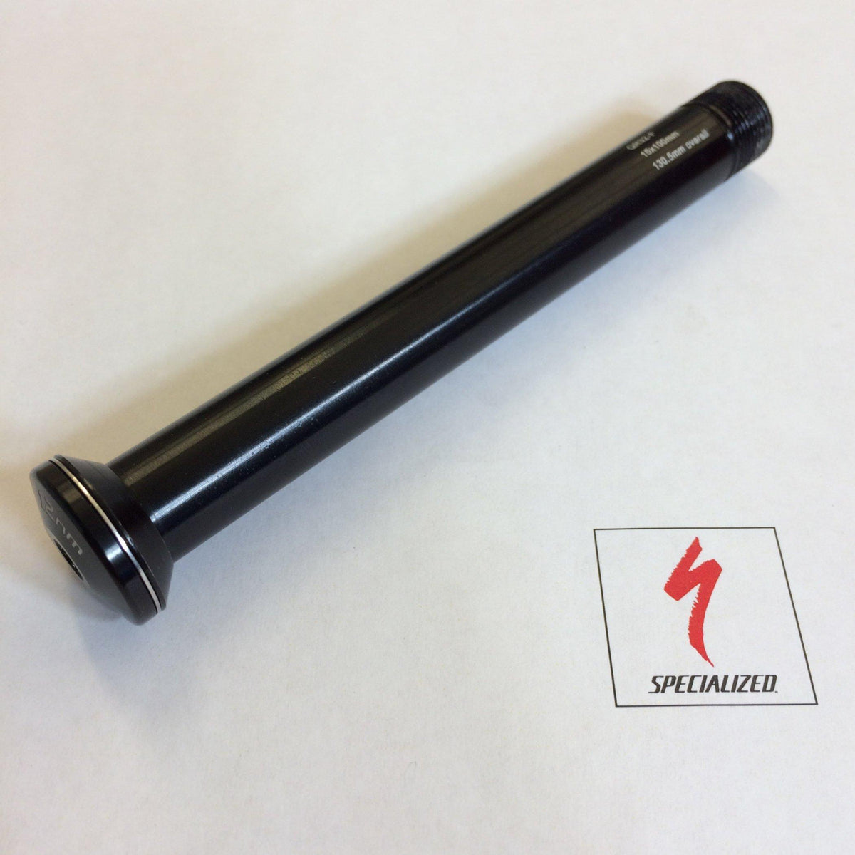Axe SPECIALIZED FRONT, MY15 DIVERGE THRU-AXLE, 15X100MM, BOLT-ON, 5MM HEX HEAD, M15X1.0P129.7MM, BLACK (QR-32-F)