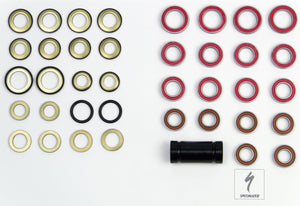 Kit de visserie de pivot SPECIALIZED KIT, MY16-18 LEVO FSR (GEN.1), SUSPENSION BEARING KIT (W/ PIVOT SPACERS)
