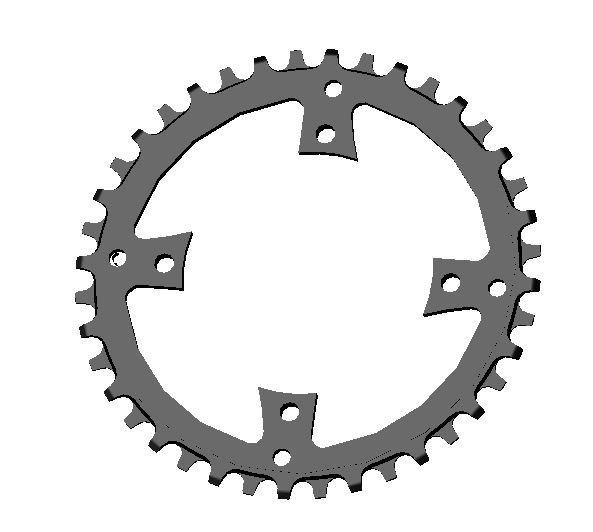 Plateau SPECIALIZED TURBO, 40T, 10/11-SPD, 104BCD, 1X RING, ALLOY, PRAXIS (Replaced by S211400004)