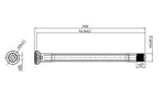 Axe SPECIALIZED REAR, ROAD THRU-AXLE, 12X142MM, BOLT-ON, 6MM HEX HEAD, M12X1.0PX168MM, BLACK (QR43-2)
