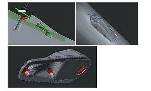 Guide-câble SPECIALIZED HOOD SCOOP, DOWNTUBE ENTRY PORT, MECHNICAL SHIFT ALLOY COFFIN COVER, 4MM HOUSING STOPS, W/O BOLT
