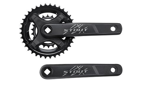 Manivelle SPECIALIZED STOUT, 170MM, L+R ARMS, ALLOY, SQUARE-TAPER, 36/22T RIVETED RINGS, 2X9 SPD, BLACK