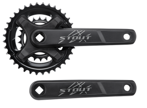 Manivelle SPECIALIZED STOUT, 175MM, L+R ARMS, ALLOY, SQUARE-TAPER, 36/22T RIVETED RINGS, 2X9-SPD, BLACK