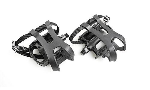 Pédales SPECIALIZED ROAD PLATFORM PEDALS, 9/16" SPINDLE, PLASTIC BODY, W/ TOE-CAGES & STRAPS