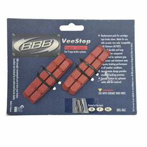Cartouche de remplacement BBB VeeStop pour freins V-Stop, jeu de 4 patins