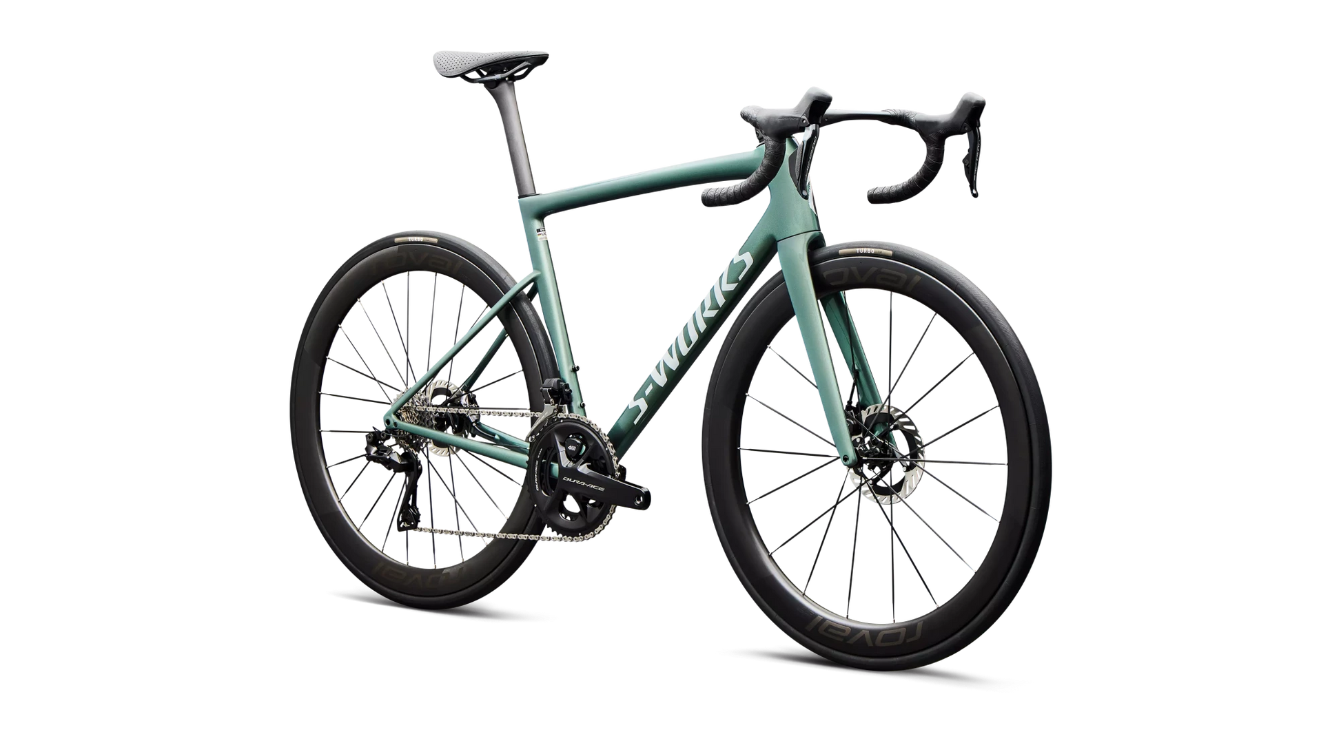 Vélo Specialized Tarmac Sl8 Sw Di2 Gloss Premium Fjord Metallic/White Metallic Silver