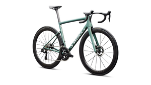 Vélo Specialized Tarmac Sl8 Sw Di2 Gloss Premium Fjord Metallic/White Metallic Silver